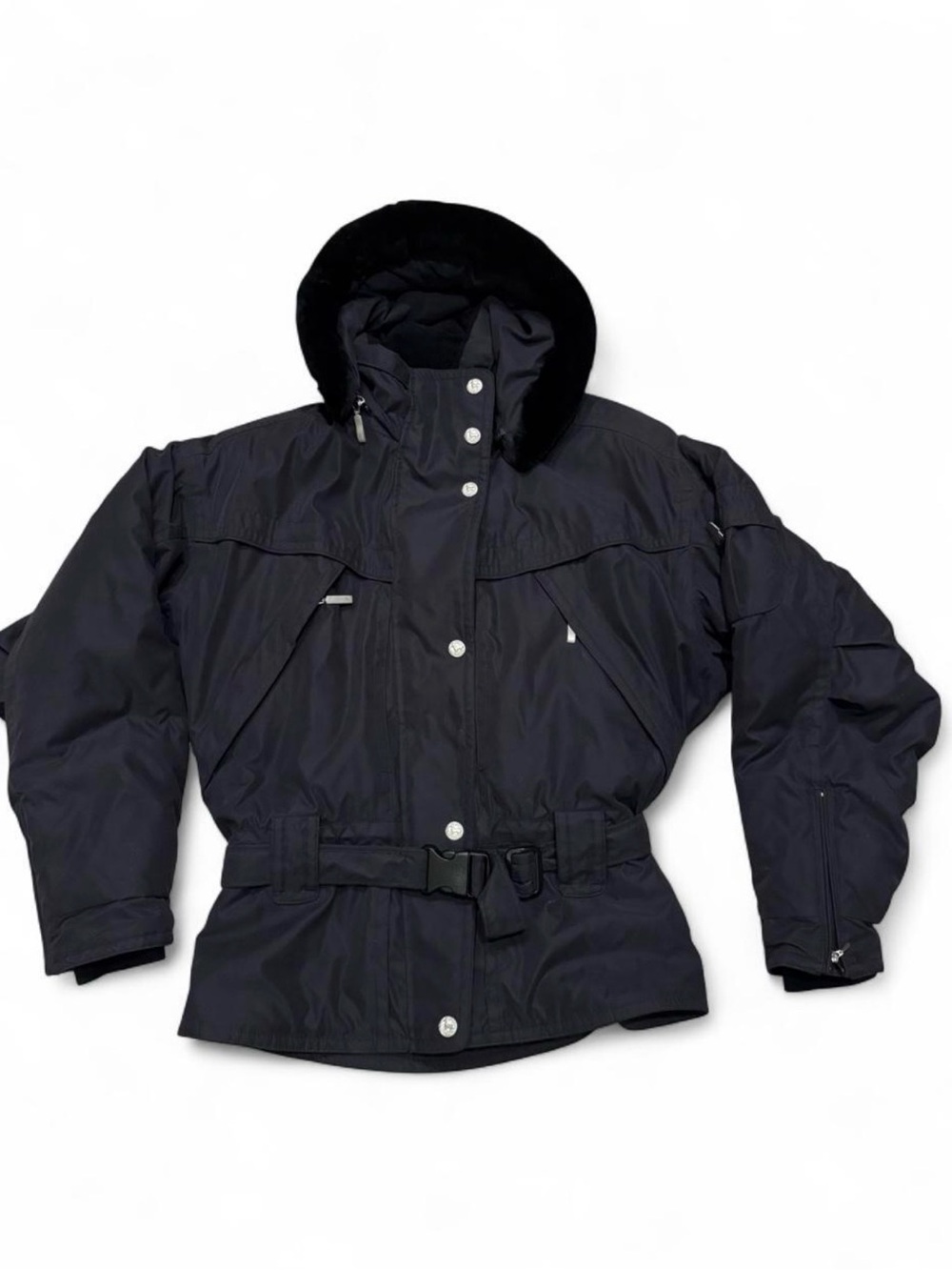 Obermeyer Women's Black Ski Snow Jacket with Belt